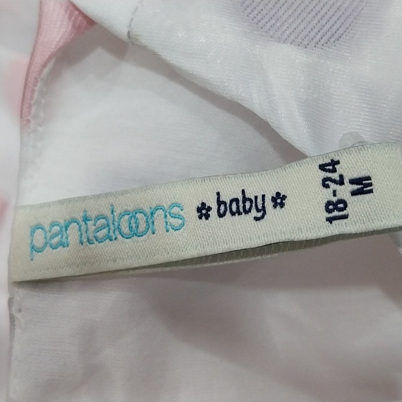 Pantaloons muliticolored polka dot white baby frock with hair band - Picture 7 of 7